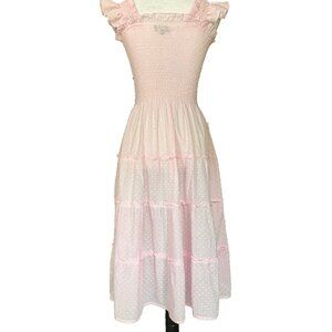 AngeleH. Paris Women's Elizabeth Midi Dress Swiss Dot‎ Size S Fairy Ethical